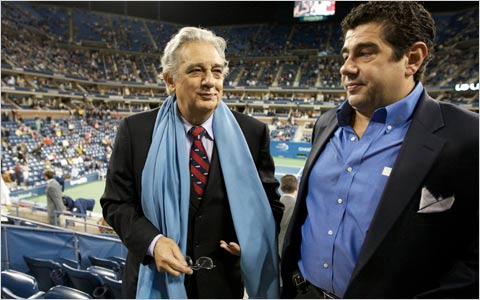 Plácido at the US Open, with Alvaro