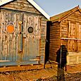 Weather-beaten huts