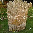 Lichen on gravestone