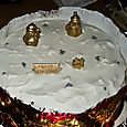 Christmas cake, iced