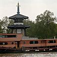 Peace Pagoda & abandoned boat