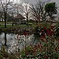 Pond and bandstand