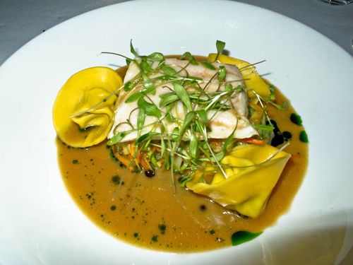 Halibut  crab tortellini