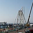 Wheel and crane