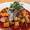 Oven-roasted stone bass 