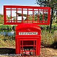 Telephone box sculpture