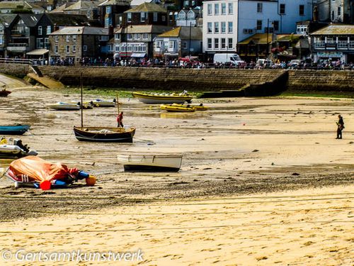 Boats at low tide