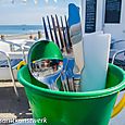 Cutlery in a bucket