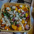 Butternut squash feta and red onion