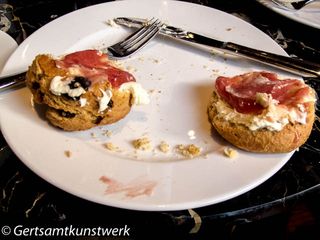 Scone on plate