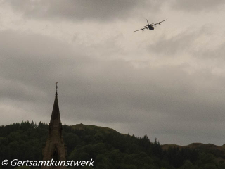 Plane and steeple