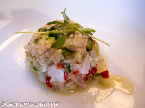 Stone bass ceviche