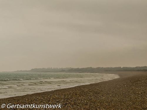 Misty beach