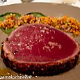 Coriander seared tuna, sesame and lime
