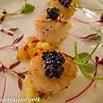 Scallops, pineapple & mustard seed salsa