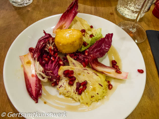 Goats cheese and pomegranate