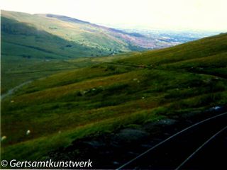 View from Snowdon mountain railway