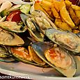 Scallops and chips