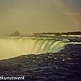 Falls and a faint rainbow