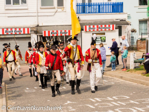 Grenadier Guards and beach goods