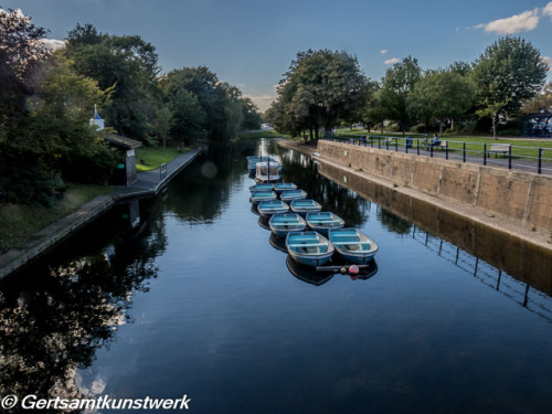 Canal-side houses