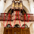 Poppies on organ loft