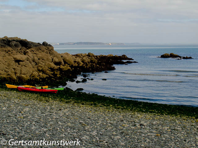 Beached kayaks