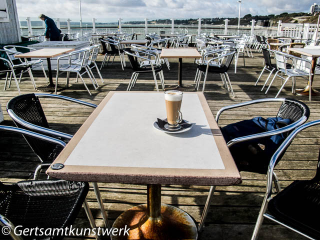 Latte on the pier