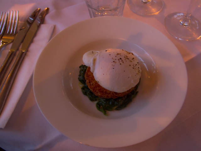 Fishcake and egg