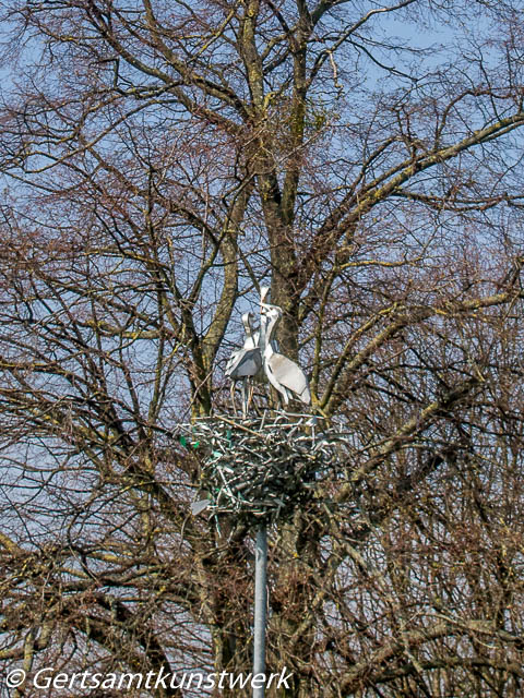 Heron statue