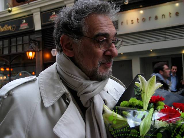 At the stage door