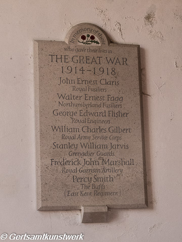 War memorial plaque