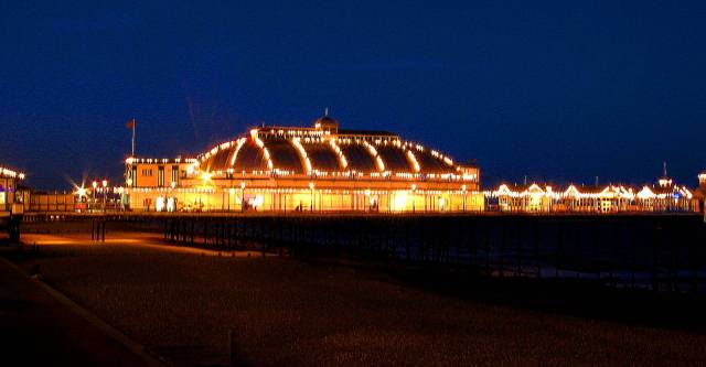 Pier by night